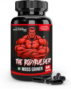 HEALTHPRIME LABS THE BODYBUILDER Mass Gainer for Muscle Building Weight Gainers/Mass Gainers(60 Capsules, UNFLAVORED)
