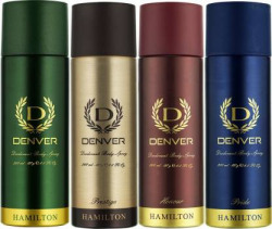 DENVER Hamilton, Honour, Pride and Prestige Combo Deodorant Spray - For Men(800 ml, Pack of 4)