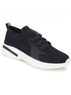 UrbanMark Men Comfortable Light Weight Lace-up Sneaker Running Shoes-Navy