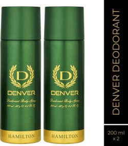 DENVER Hamilton Deodorant Spray - For Men(400 ml, Pack of 2)