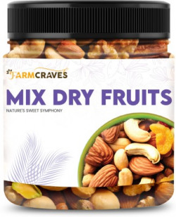 FARMCRAVES Mix Dry Fruits 1 KG - Almond, Cashew, Apricot, Green & Black Raisins, Kiwi(1000 g)