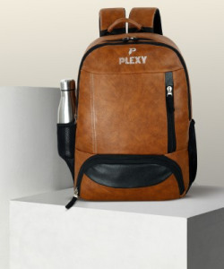 PLEXY 30L LAPTOP FAUX LEATHER WEEDY BAGPACK 30 L Laptop Backpack(Tan)