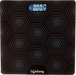 Lifelong Glass Weight Machine Weighing Scale(Black)