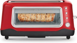 Dash Clear View Pop-Up Toaster (Red) 1100 W Pop Up Toaster(Red)