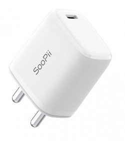 SooPii PD10 20W Wall Charger with Fast Charging for PD Devices, Smart IC Protection, Auto Detection and Corrosion Resistant Pins Compatible with All PD Supported Devices (PD10)