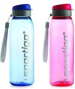 cello Sportigo Plastic Bottle, 1000ml,Set of 2,Blue/Pink 1000 ml Bottle(Pack of 2, Blue, Pink, Plastic)