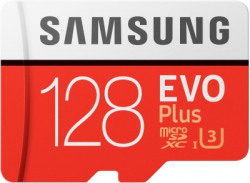SAMSUNG EVO Plus 128 GB SD Card Class 10 100 MB/s Memory Card(With Adapter)