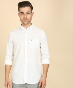 Allen Solly Anti-Bacterial Men Solid Casual White Shirt