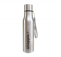 Snapple Stainless Steel Water Bottle, Silver | 100% Leak Proof | Office Bottle | Gym Bottle | Home | Kitchen | Hiking | Treking Bottle | Travel Bottle (Sports 1000ml)