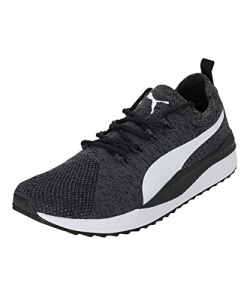 Puma Unisex-Adult Pacer Next Fs Knit Black-White Sneakers - 10 UK (37491904)