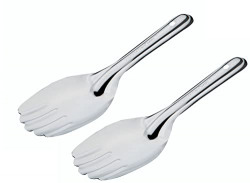 SignoraWare Kitchen Tools SS(Food Grade) Heavy Gauge(1.2 MM) Elite Punja/Rice Punja/Rice Serving Spoon No.2 for Seving/Cooking All Types of Rice/Kheer/Pudding/Subzi/Biryani (Size 24cm) Set/2