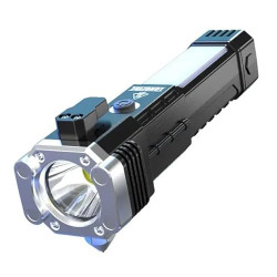The Treasure Box - Multi Utility 3W LED Torch with Power Bank, Hammer Window Glass & Seat Belt Cutter with Magnets. Ideal for Trekkers & Travellers.