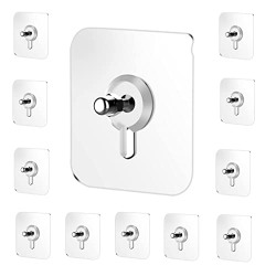 JIALTO Adhesive Nails Wall Poster Non-Trace Stick Wall Hook, Adhesive Hooks, Heavy Duty Wall Hooks for Hanging, Durable Practical Transparent Strong Adhesive Screw Wall Nail (Nail Hook, 4)