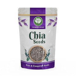 Go Vegan Raw Unroasted Chia Seeds 1kg | Omega 3 and Fiber for Weight Loss
