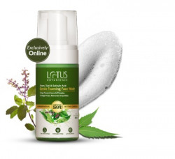 Lotus Botanicals Neem, Tulsi & Salicylic Acid Gentle Foaming |Clears Acne and Pimples Face Wash(120 ml)