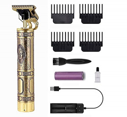 Hair Trimmer For Men,Hair Trimmer For women, Rewup Professional Rechargeable Cordless Electric Hair Clippers Trimmer Hair Cutting Kit with 4 Guide Combs for Men T-Blade (Medium, Golden)