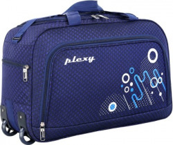 PLEXY (Expandable) ARC 51 cm BLUE Polyester 2 Wheel Duffle Trolley Bag Duffel With Wheels (Strolley)