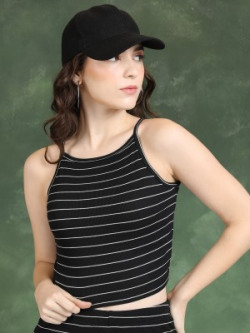 Tokyo Talkies Casual Striped Women Black, White Top