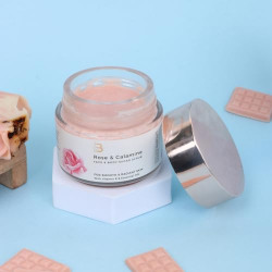 The Bath Essence Rose Sugar Scrub with Vitamin E for Moisturizing & Refreshing skin | Exfoliating Face & Body Scrub | Enriched with Calamine Clay, Essential Oils, Coconut & Olive Oil