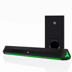 GOVO GOSURROUND 900 | 200W Soundbar | 2.1 Channel Home Theatre | Deep Bass from 6.5 Subwoofer | BT v5.3, HDMI, AUX, USB Connectivity | 4 EQ Modes | Sleek Remote & LED Lights+Display (PlatinumBlack)
