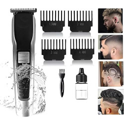 CRENTILA Trimmer Men Professional Rechargeable Hair Clipper Cordless Trimmers for Facial & Beard Shaving Machine with 60 Mins Run Time & Ultra-Sharp Blades Men's Grooming Kit with 4 Guide Combs