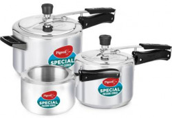Pigeon Special Combi Pack 2 L, 3 L, 5 L Pressure Cooker(Aluminium)