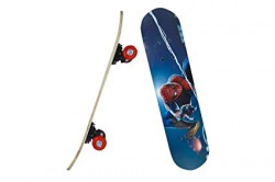 Art Gallery 4 Wheels Skate Boards, Mini Cruiser Skateboard, Beginners Longboard, for Kids and Adults - Black (Spiderman Skateboard 17 )