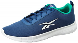REEBOK Men Synthetic/Textile Stride Runner M Running Shoes Batik Blue/White/Court Green UK-11