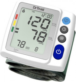 Dr Trust USA Wrist Blood Pressure Monitoring Machine Cuff, Digital BP Check Apparatus 125 Bp Monitor(White)