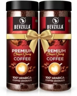 Bevzilla Pack of 2 100% Arabica Instant Premium Classic Strong Coffee Powder Instant Coffee(2 x 200 g)