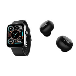 boAt Wave Leap Call with 1.83 HD Display, Advanced Bluetooth Calling(Active Black) & Airdopes 121v2 in-Ear True Wireless Earbuds with Upto 14 Hours Playback, 8MM Drivers(Active Black, with Mic)
