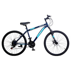 Lifelong Chaze Shimano Gear Cycle by Milind Soman SGX20 27.5T with Dual Disc 21 Speed MTB Cycle| Ideal for:Unisex Adults (15 Years+)|Frame Size: 18 | Ideal Height : 5'6 |85% Assembled (CZBC2795, Blue)