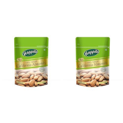 Happilo 100% Natural Premium California Almonds 200 g Dried | Badam Giri | High in Fiber & Boost Immunity | Real Nuts | Gluten Free & Zero Cholesterol (Pack of 2)