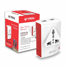 Vimal - Crysta 3 Pin Travel Universal Multiplug Adaptor with Indicator