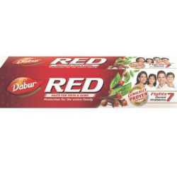 Dabur Red Toothpaste - 100g |World's No.1 Ayurvedic Paste |Fluoride Free|Helps in Bad Breath Treatment, Cavity Protection, Plaque Removal |For Whole Mouth Health| Power of 13 Potent Ayurvedic Herbs