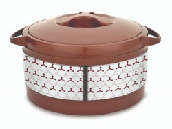 Paras Hot Star Steel Casserole| BPA Free | Food Grade | Easy to Carry | Easy to Store For Rice, Gravy, Curry |Brown|1200ml