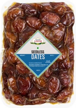 Nature Aahar organic Seedless Dates Pin Khajur Arabian Dates, Dry Fruit Dates (500 g) Dates(500 g)