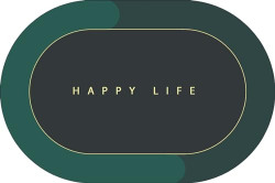 STATUS CONTRACT Happy Life Water Absorbing Mat for Bathroom Quick Dry Rubber Backed Anti-Slip Floor Mat Non Slip Mat for Home, Kitchen (40 x 60 CM) (D4)
