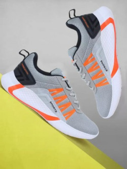 Footox Shoes for Men | Sneaker for Men | Shoes for Mens | Sports Shoes Running Shoes For Men(Grey, Orange)