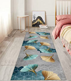 Clefairy Soft Runner Rug for Hallway, 3D Entrance Mat with Non Skid Backing, Low Pile Area Rugs for Living Room Entryway Kitchen Corridor, Gray (Color : Multi-Colored, Size : 60x180cm)