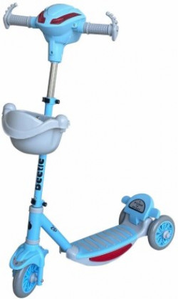 Beetle Zip Scooter for Kids with Rear Foot Brakes, Turquoise Blue, Ideal for 2+ yrs 10 T Fat Tyre Cycle(Single Speed, Blue)