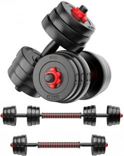 RVFITNESS 3 In 1 Convertible Dumbbells & Barbell Home Gym Set Kit For Home Workout Adjustable Dumbbell(10 kg)