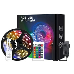 Gesto 5 Meter LED Strip Lights|300 Led RGB Strip Light with Adaptor |Operated with 16 Modes Remote Controller|Multicolor LED Lights for Home Decoration, Bedroom,Diwali Decoration & False Ceiling
