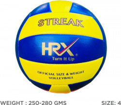 HRX Streak Volleyball - Size: 4(Pack of 1, Blue, Yellow)