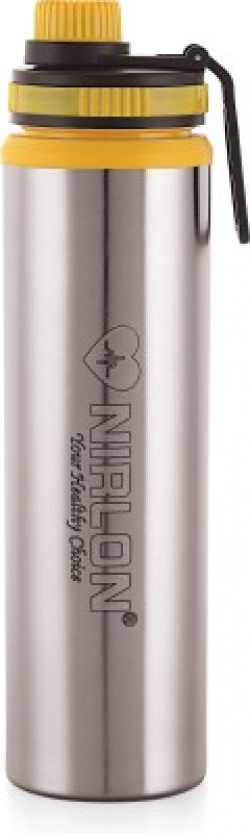 NIRLON Eco Star Stainless Steel Water Bottle 900 ml Bottle(Pack of 1, Silver, Steel)