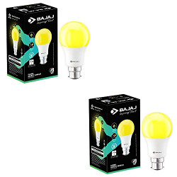 Bajaj Ivora Insect Shield LED 9W Lamp for Indoor and Outdoor Lighting (Yellow, Medium) - Pack of 2