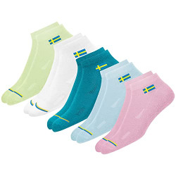 SWAGR Polyester Blend Women's Socks 5 Pairs Solid Ankle Length Socks For Women's, Multicolor, Pack Of 5, Free Size