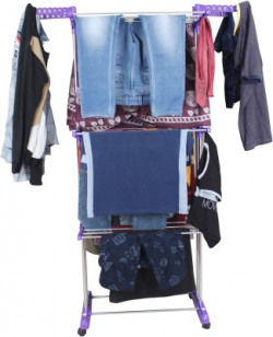Unizone Steel, Plastic, Aluminium Floor Cloth Dryer Stand