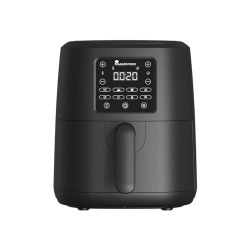 Bergner MasterPro Air Fryer, 1500 W, 4.0L, Cool touch Housing, 360 Degree Airflow Technology, 8 PreSet Cooking Menu, Basket with NonStick Coating, Black