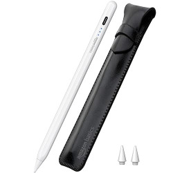 Amazon Basics Upgraded 2nd Gen Stylus Pen for iPad | ONLY for iPad (iPad 6/7/8/9/10, iPad Pro 11 , iPad Pro 12.9 (3rd/4th/5th/6th), iPad Mini 6th/5th Gen, and iPad Air 3rd/4th/5th Gen) | White